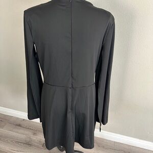 Elegant Black Long Sleeve Dress